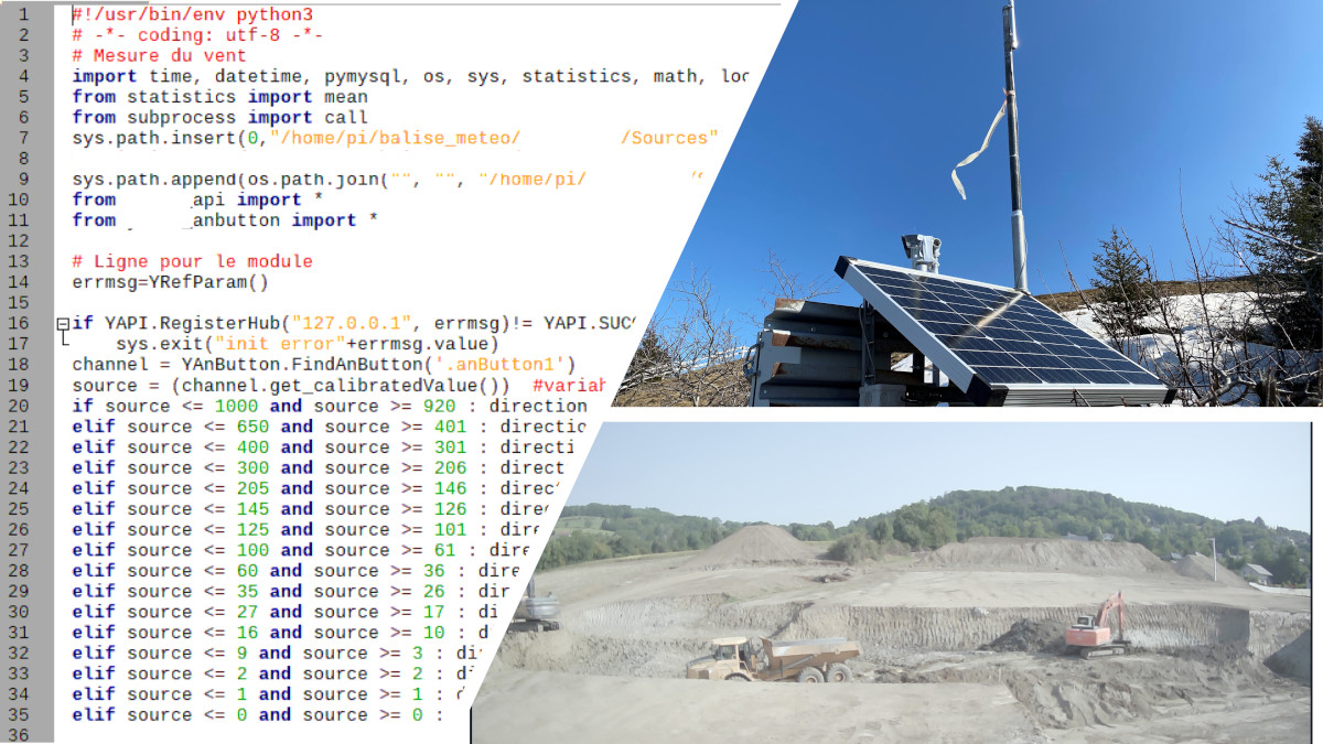 Développement — webcams, timelapse, stations météo
